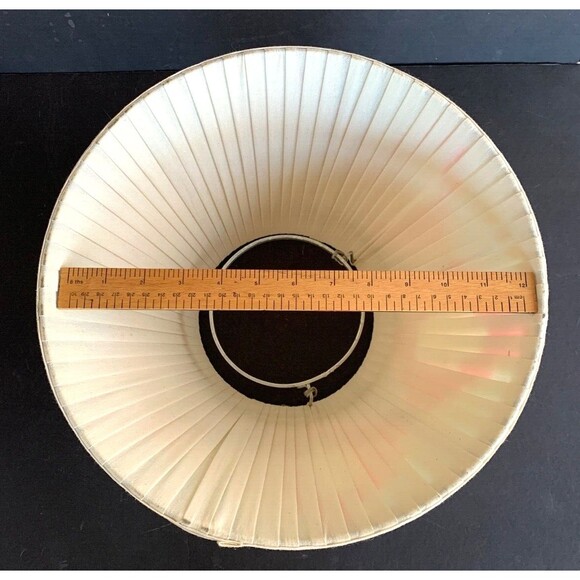 Custom Hand Painted Pleated Fabric Lamp Shade IKAT European Hardware 8" x 13" - Picture 13 of 16